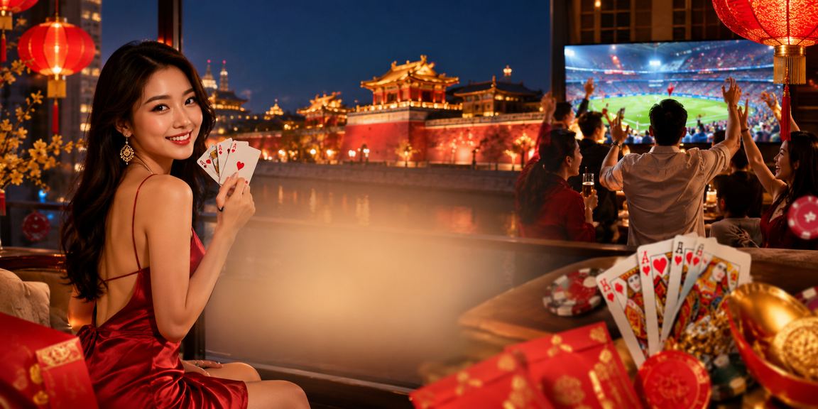Không khí chơi bài truyền thống tại Huế kết hợp trải nghiệm giải trí hiện đại trực tuyến với đèn lồng lung linh