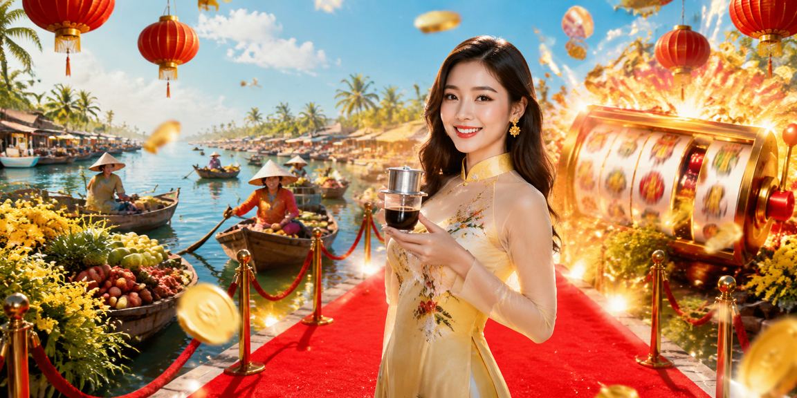 Người chơi slots trên điện thoại cạnh tách cà phê tại vùng đồng bằng sông Cửu Long